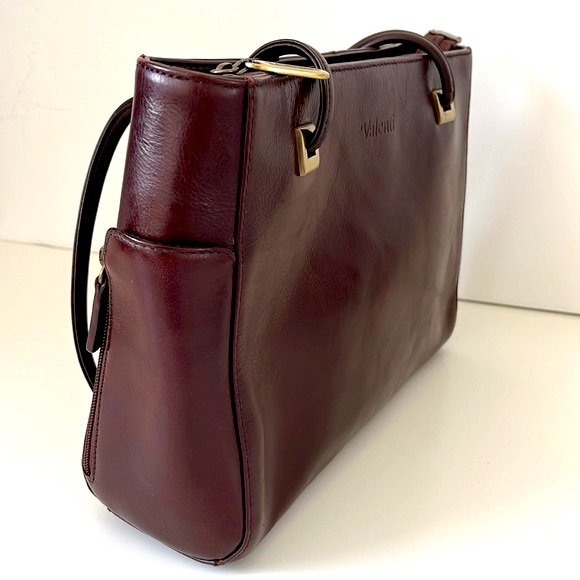 VALENTI. TOTE WORK VINTAGE LUXURY BAG IN GENUINE LEATHER. Italian Brand - Picture 4 of 9
